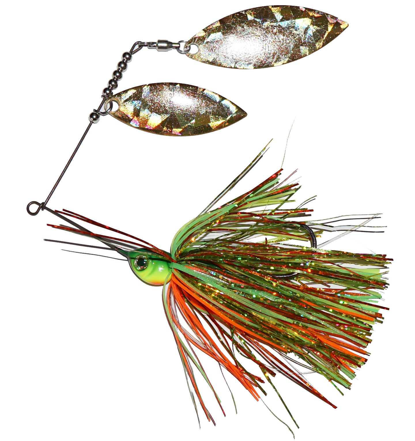 C.S. Lures 3/8oz Double Willow Spinnerbait - Bass Fishing Lure for Freshwater & Saltwater - Perfect for Casting, Trolling, and Shore Fishing