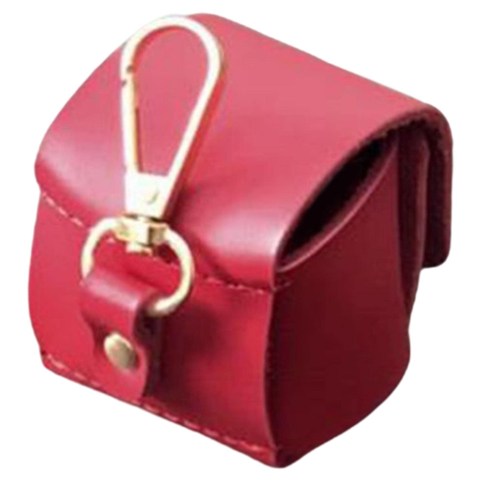 Premium PU Leather Golf Ball Carry Bag with Hook - Waist Bag Accessory for Golfers | Outdoor Sports Storage Case Holder | Perfect for Golf Courses, Driving Range & Walking Rounds
