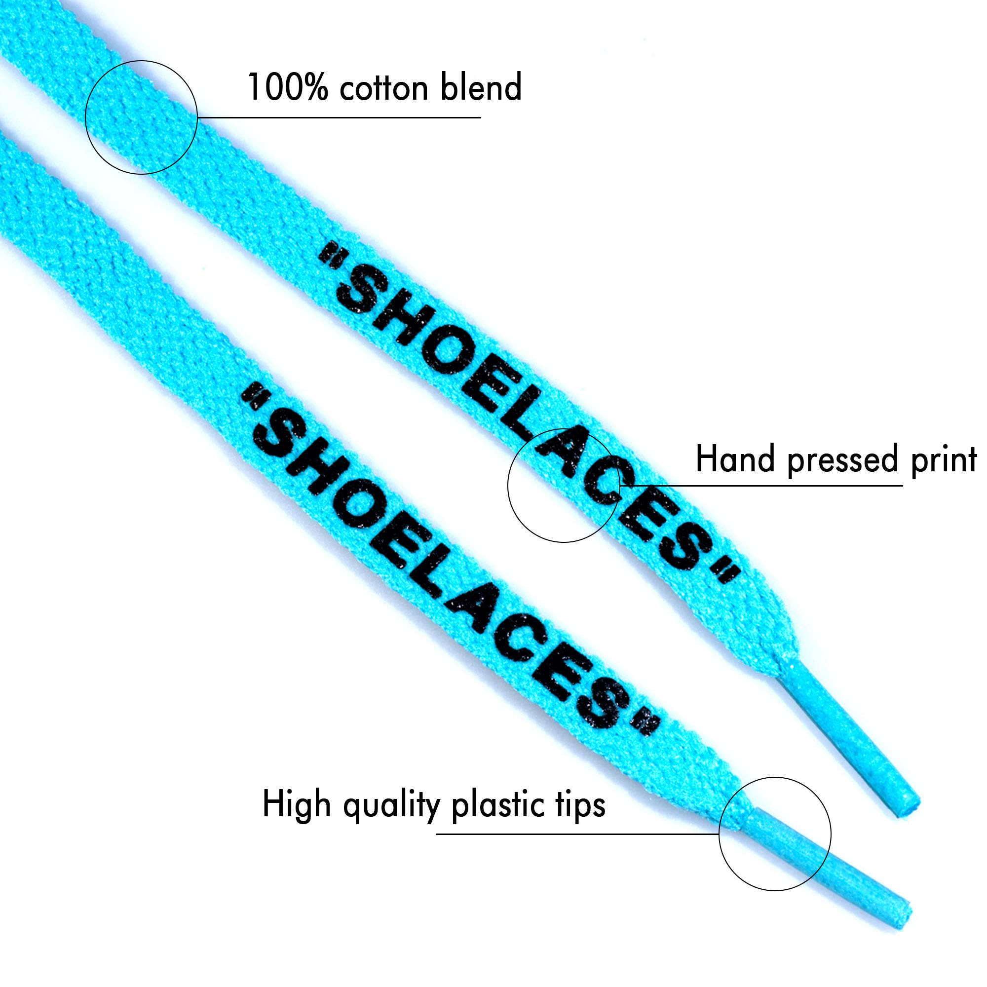 LitLaces - Flat Printed Replacement Shoelaces for Sneakers | Durable & Stylish Shoe Laces for Men & Women | Perfect for Running, Walking & Casual Wear