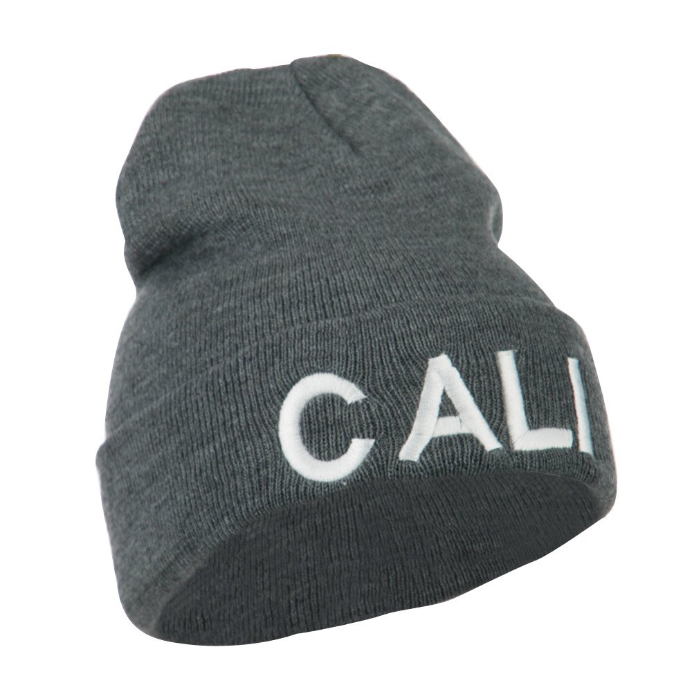 California Embroidered Beanie Hat - Trendy Winter Knit Cap with Stylish Embroidery for Men & Women - Perfect for Outdoor Activities, Skiing, and Casual Streetwear
