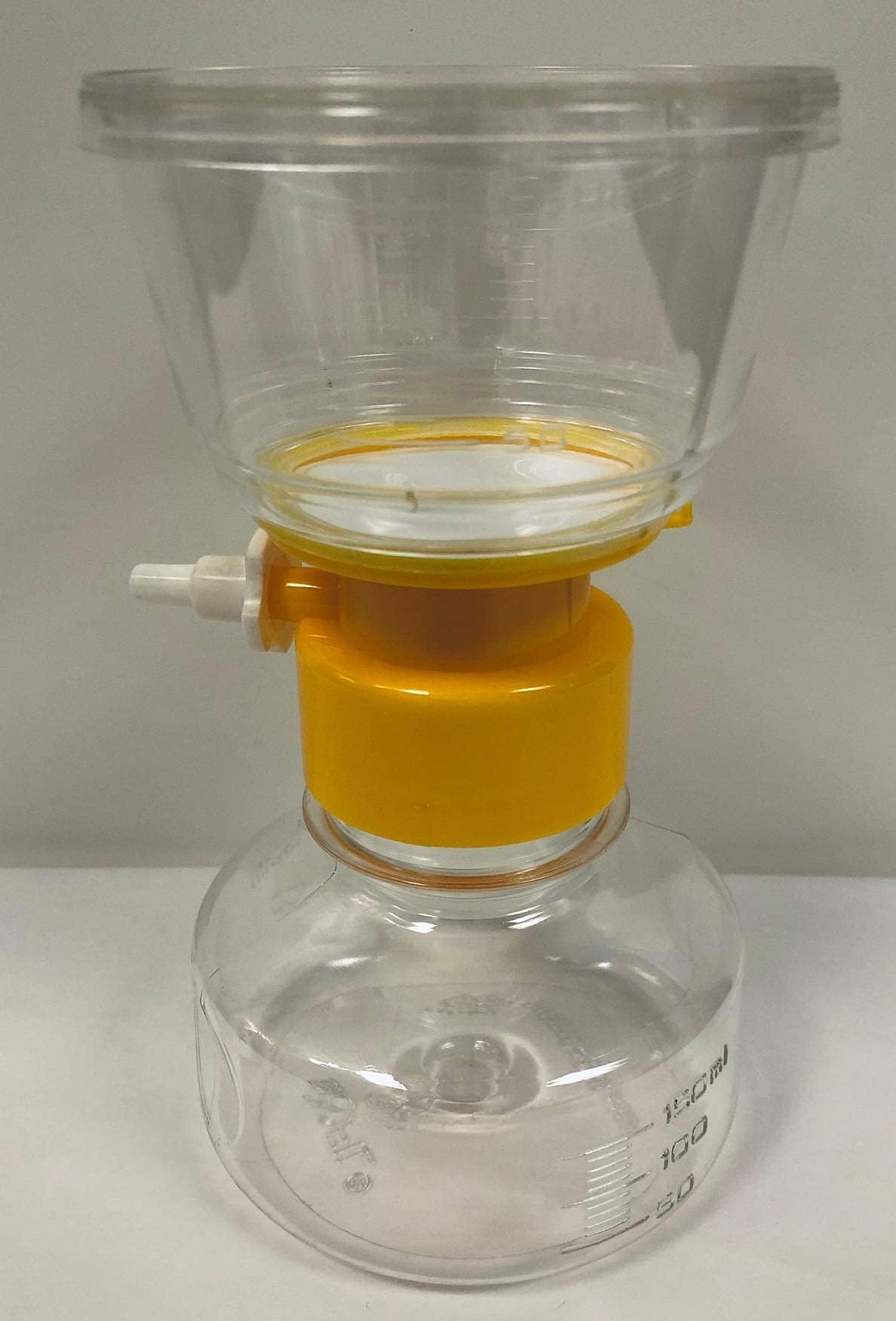 150mL Sterile Vacuum Filtration System with 0.22µm PES Membrane - Graduated Scale for Lab Use (6-Pack) | Ideal for Cell Culture Media Filtration, Buffer Sterilization & Sample Preparation