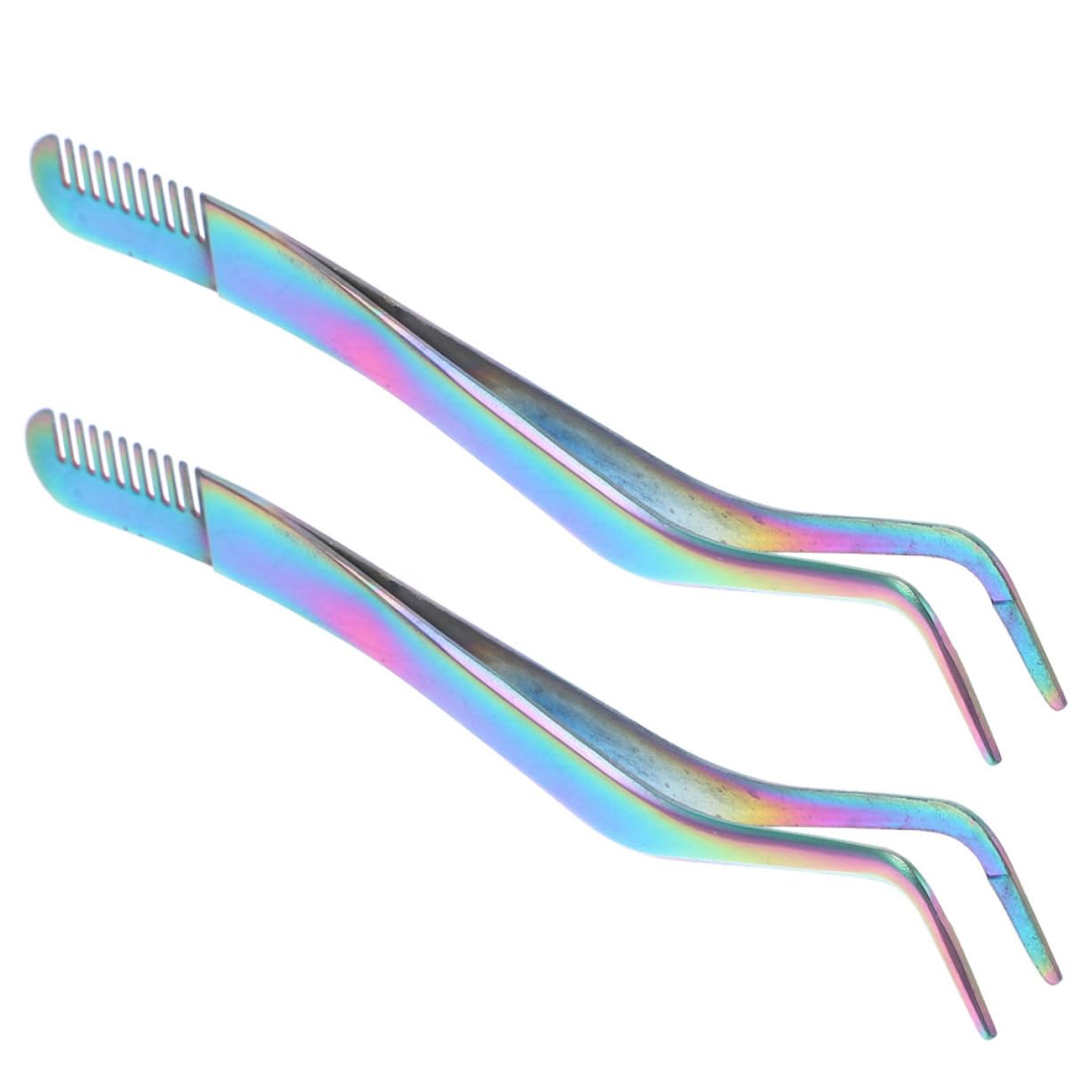Baluue Professional Eyelash Extension Tweezers Set - Precision Grip Lash Tool Kit with Comb for Salon & Home Use