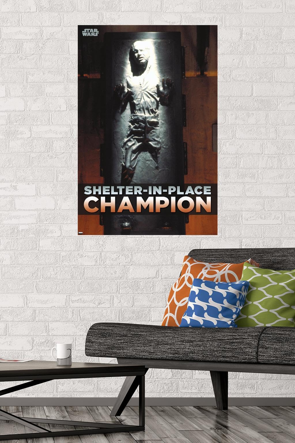 Star Wars Han Solo Premium Wall Poster 22.375x34 inches - Official Movie Art Print for Home Theater, Bedroom & Office Decor - Trends International Poster & Mount Bundle