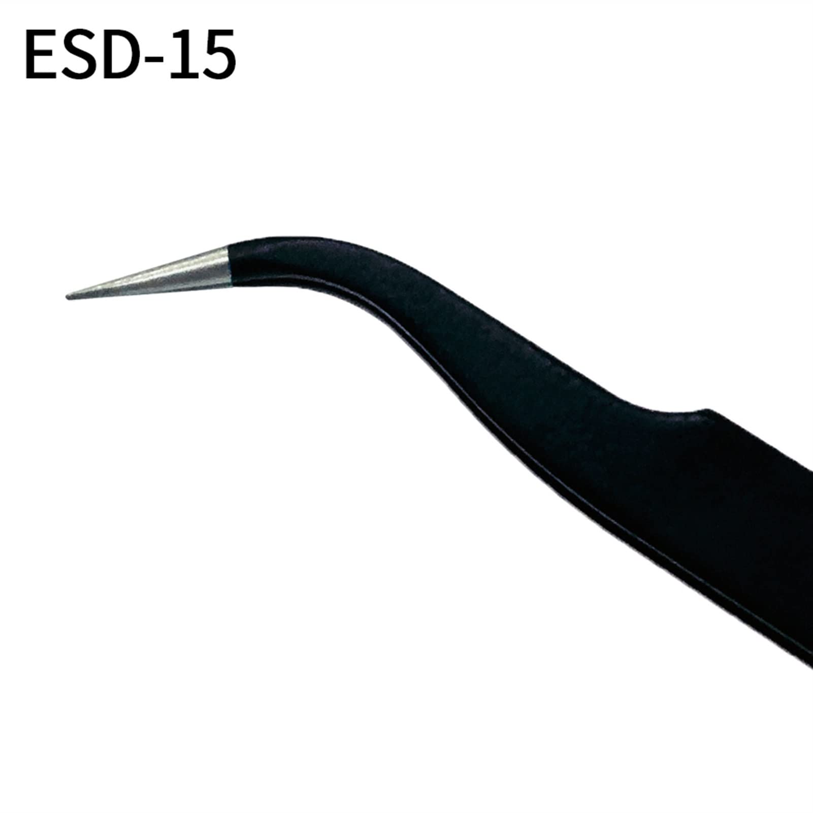 Stainless Steel Reverse Action Tweezers - Straight & Curved Tips for Acrylic Nail Shaping, Eyelash Extension, and Precision Hand Tool Maintenance (1PC)