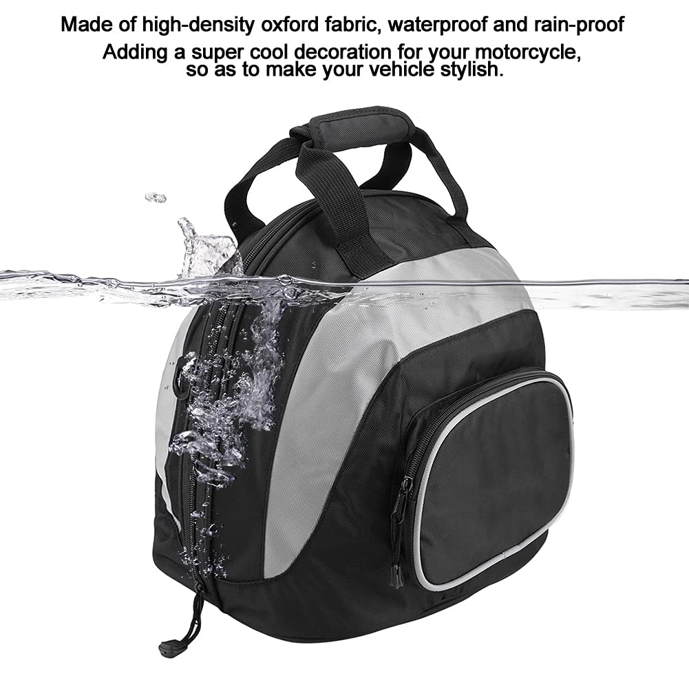 Motorcycle Helmet Bag - Waterproof Powersports Helmet Storage Backpack with Shoulder Strap, Multi-Functional Travel Luggage for Biking & Racing (Grey Black) - Perfect for Motorcycle Rides, Commuting & Outdoor Adventures