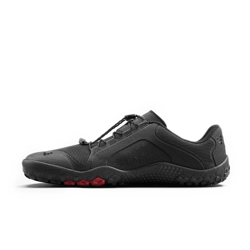 Vivobarefoot Primus Trail FG 3.5 Men's Barefoot Shoes - Obsidian Color | Lightweight & Flexible Hiking Footwear for Outdoor Adventures & Trail Running