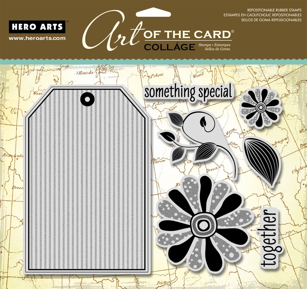 Hero Arts Tag Collage Card Cling Stamps - Creative DIY Scrapbooking & Card Making Supplies for Handmade Greeting Cards, Invitations, and Paper Crafts