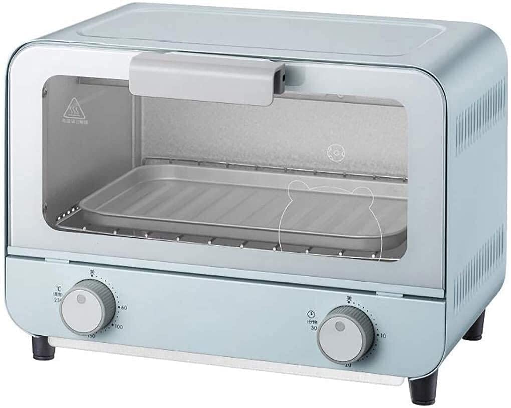LOXZJYG 9L Mini Oven - 800W Adjustable Temperature (50-230°C) with 30-Minute Timer, Multifunctional Countertop Toaster Oven for Baking, Roasting & Toasting - Perfect for Small Kitchens, Dorms & Apartments (Blue)