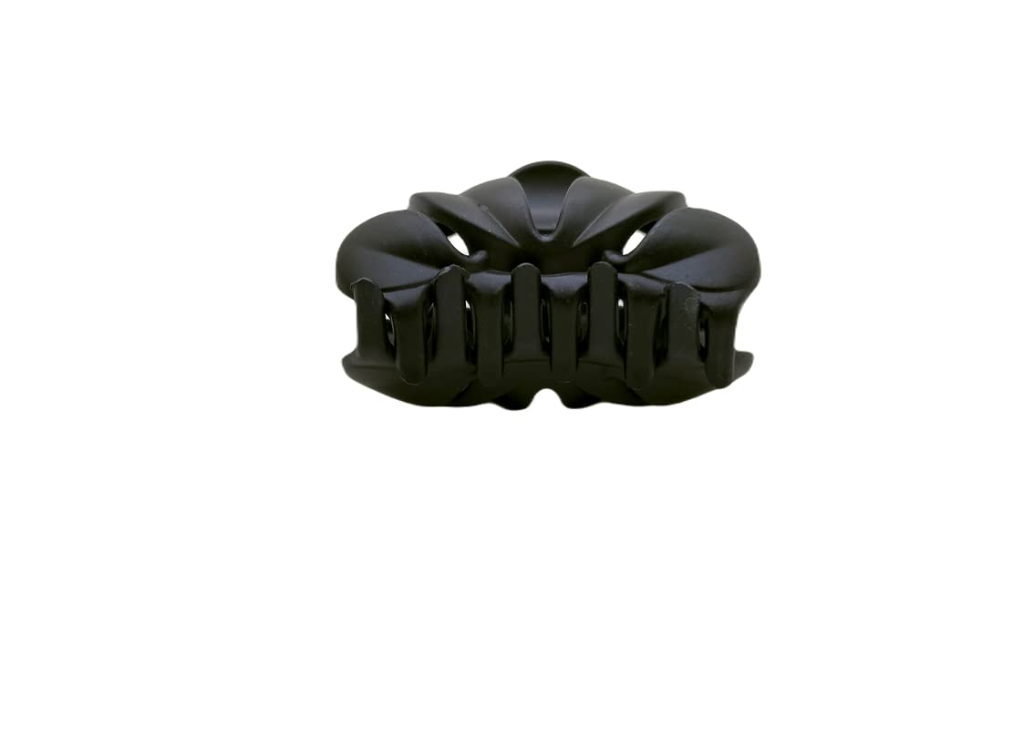PEAcock Women's Medium Size Black Hair Clips (Pack of 4) - Perfect for Office, School, and Everyday Hairstyling