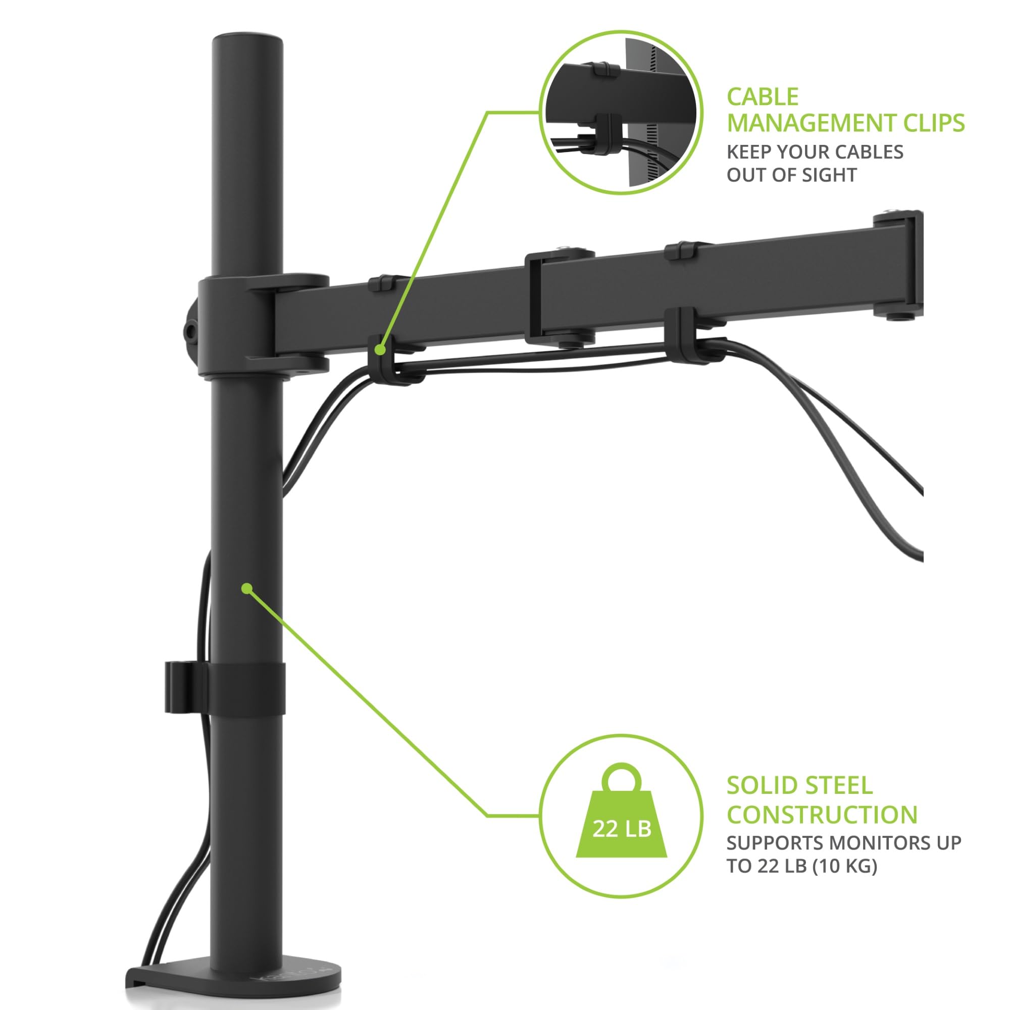 Kanto DML1000 Adjustable Monitor Stand for 17-34