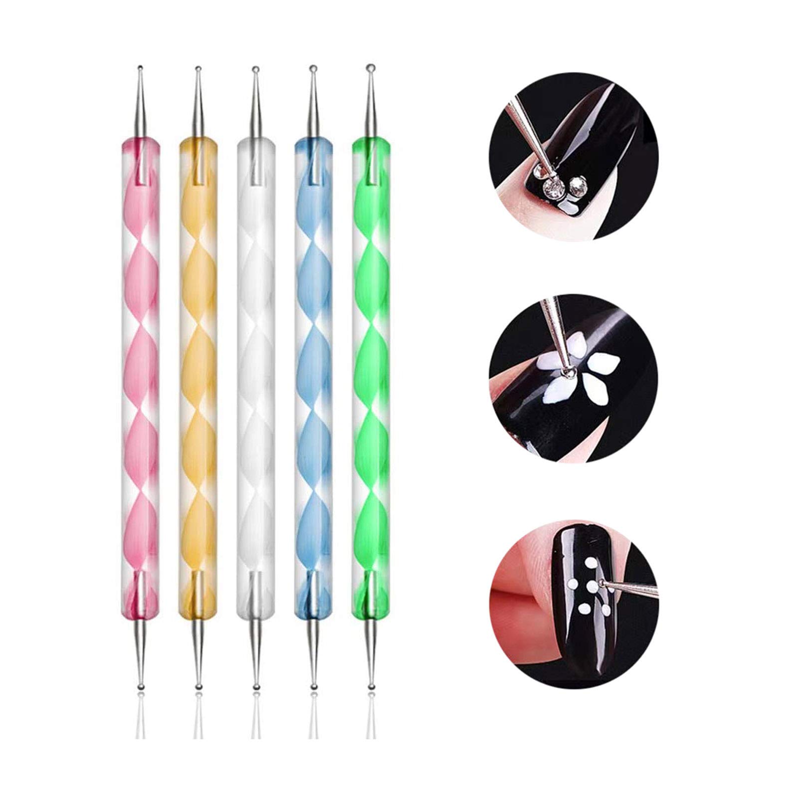 23Pcs Professional Nail Art Brush Set - Acrylic Nail Liner, Dotting, Painting & Carving Tools for DIY French Manicure | Perfect for Salon, Home Use & Nail Art Beginners