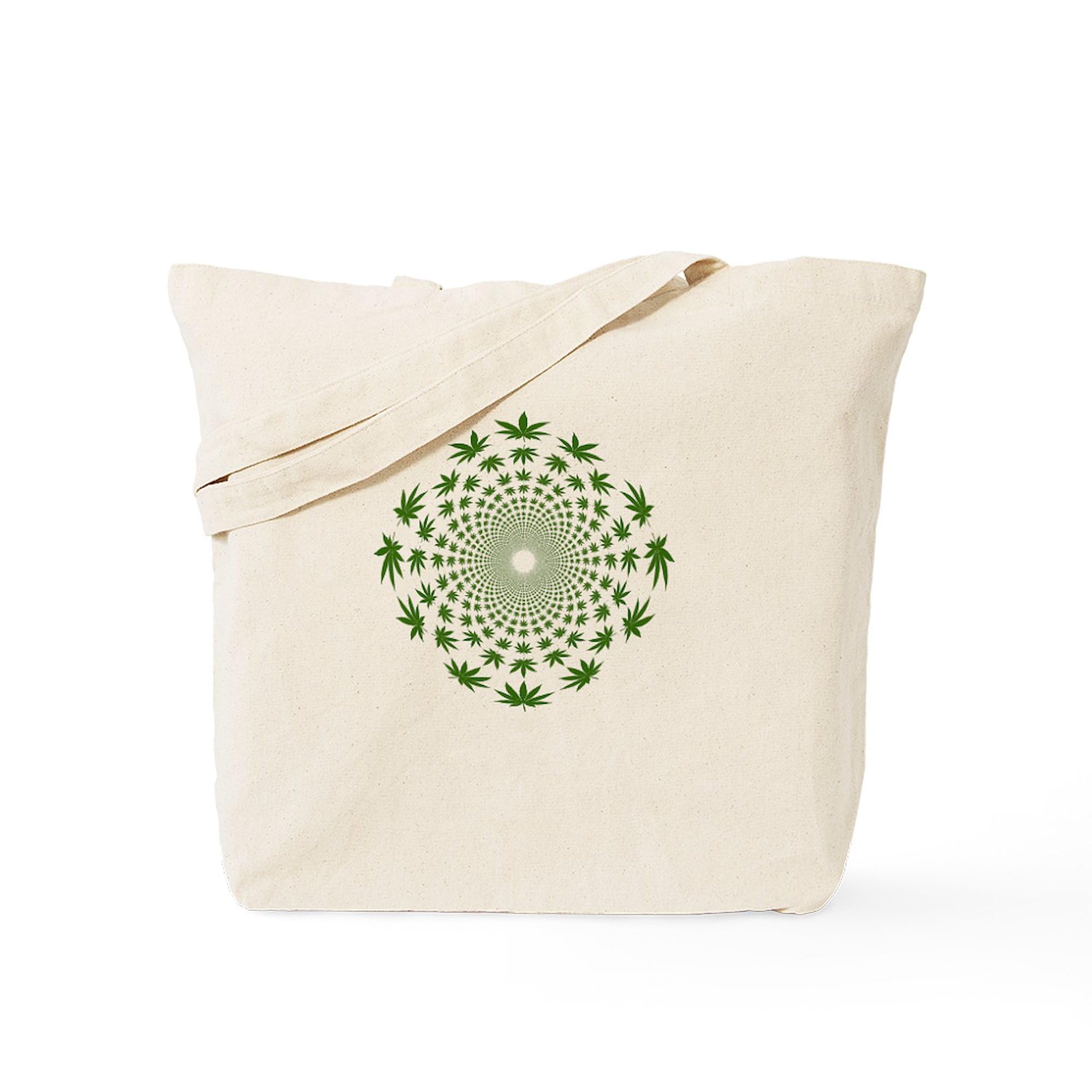 Cannabis Leaf Tote Bag - Natural Canvas Reusable Shopping Bag for Groceries, Beach & Farmers Market | Eco-Friendly & Durable