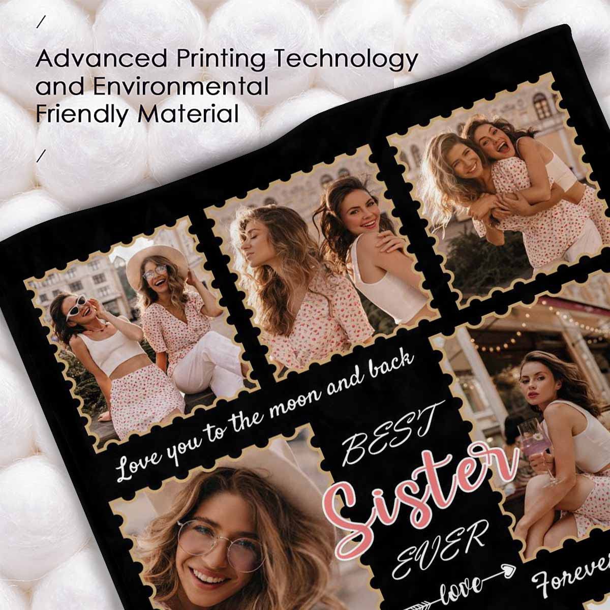 MyPupSocks Personalized Best Friend Blanket - Custom BFF Throw for Women & Teen Girls, Best Sister Ever Gift, Forever and Always Friendship Keepsake, 40x50 Christmas & Birthday Gift for Cozy Bedroom & Living Room Use
