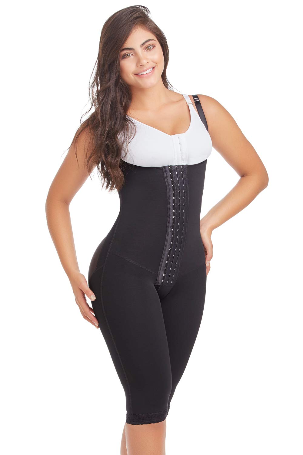 Fajas D'Prada Comfort Open Bust Knee-Length Body Shaper for Women - Slimming Shapewear for Tummy Control & Waist Training - Perfect Under Dresses & Formal Wear