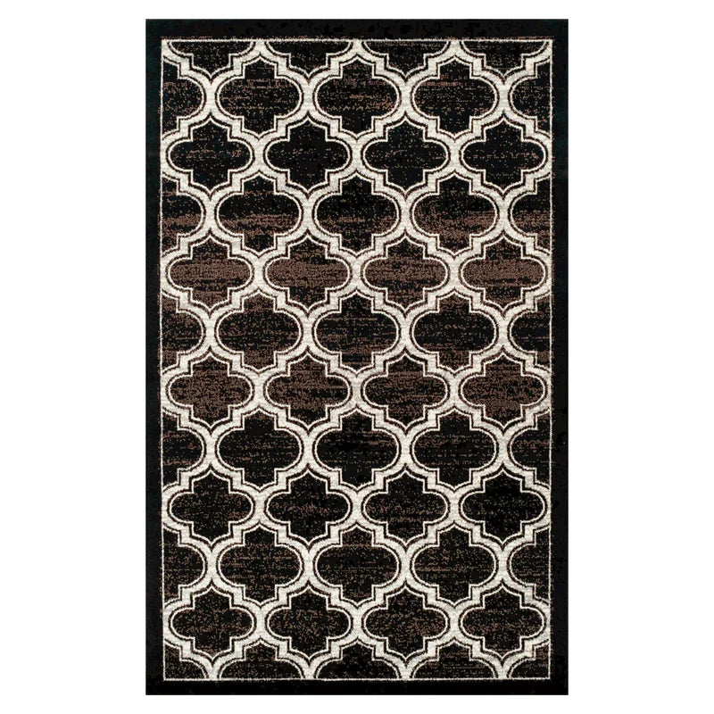 Bohemian Geometric Trellis Lattice Indoor Area Rug - Non-Slip Soft Living Room Carpet for Bedroom, Dorm, Nursery & Home Decor