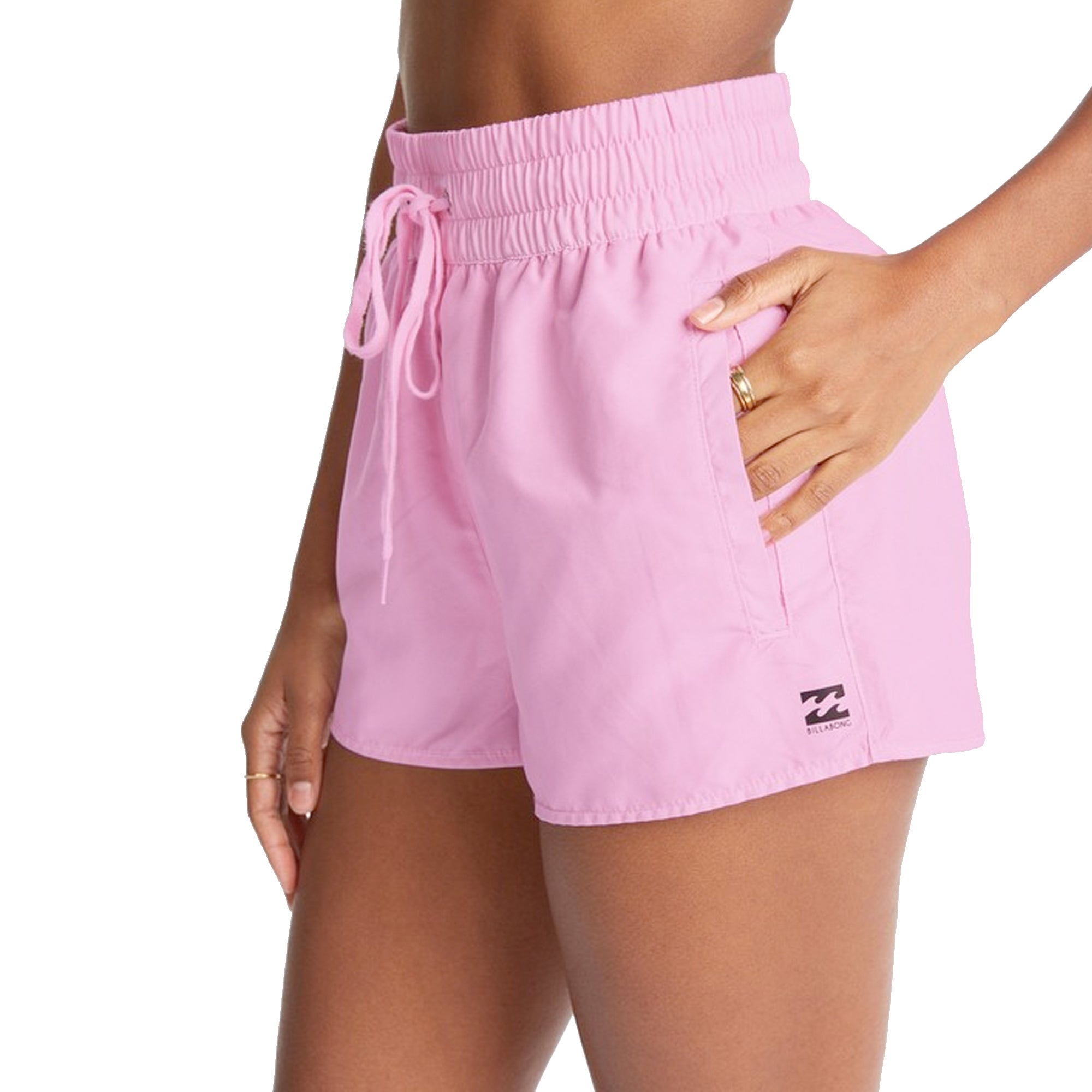 Billibong Sol Searcher New Volley 3 Women's Swim Shorts - Blush Crush Color | Quick-Dry Beach Board Shorts for Surfing, Swimming & Summer Vacations