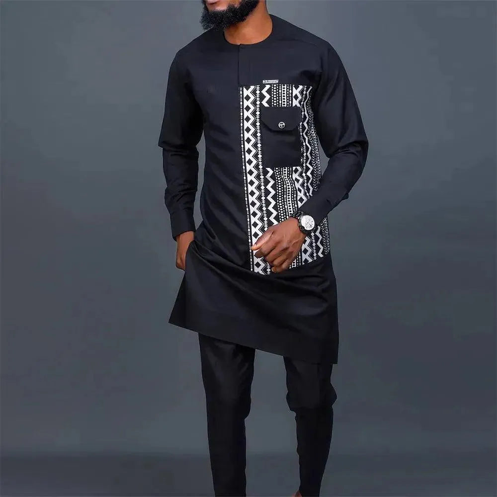 Stylish Men's Bold Ethnic Cotton Casual Outfit Set - Perfect for Everyday Wear, Travel & Cultural Events