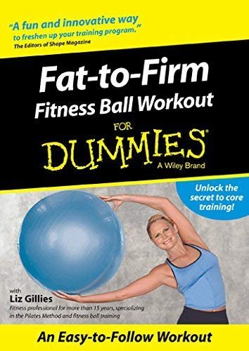 Fat-to-Firm Fitness Ball Workout DVD - Core Strength Training & Toning Exercises for Beginners | Home Gym Equipment for Women & Men