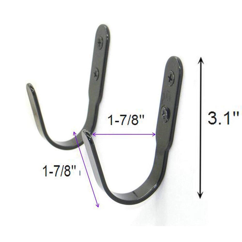 Wall Mounted Ironing Board Holder - Heavy Duty Steel Hook for Laundry Room & Closet Organization - White/Black/Silver - Space Saving Storage Solution for Ironing Boards, Irons & Accessories - Perfect for Small Apartments & Home Laundry Areas