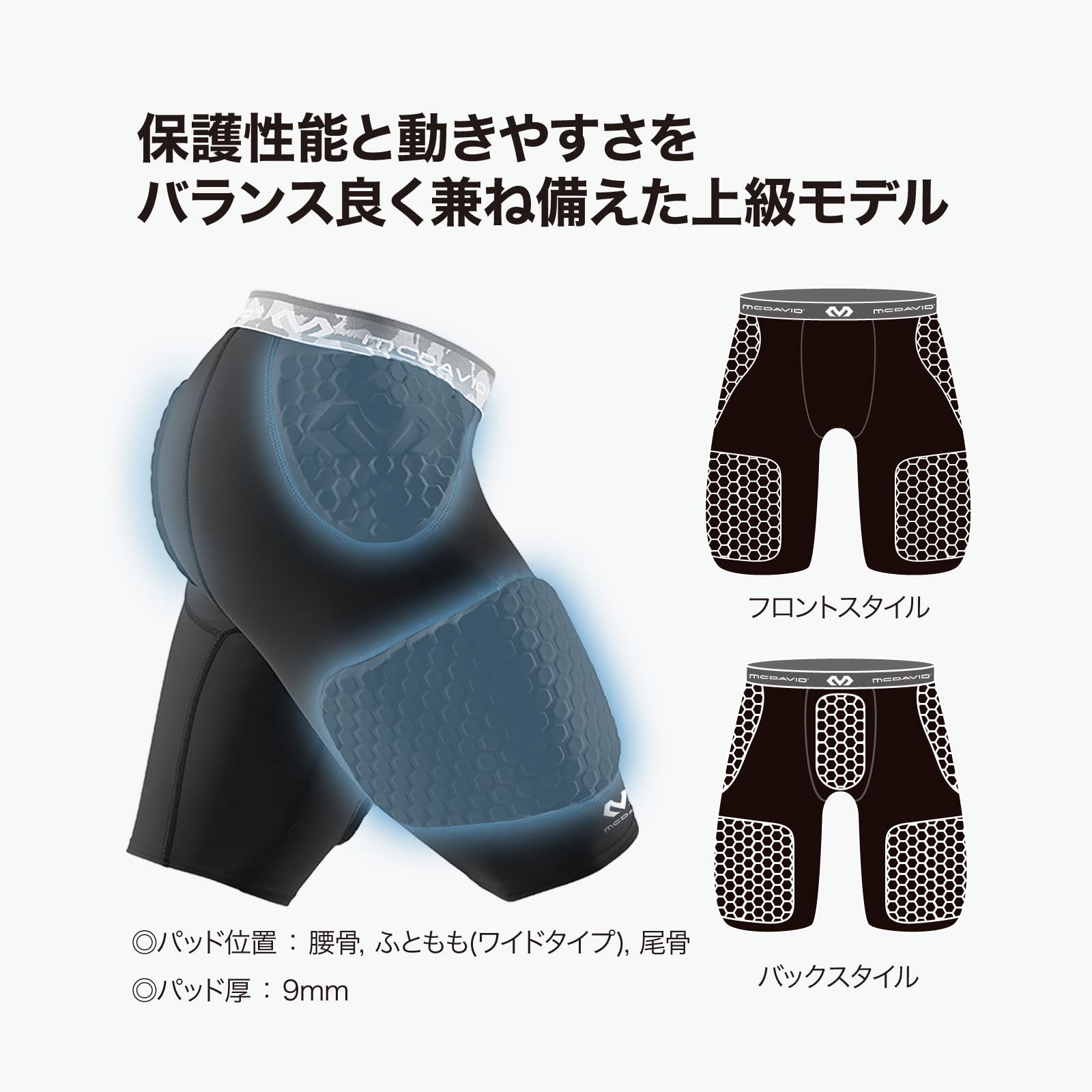 McDavid Hex Compression Shorts with Contoured Wrap Thigh Support - High Performance Workout & Running Shorts for Men, Ideal for Gym Training, Basketball & CrossFit