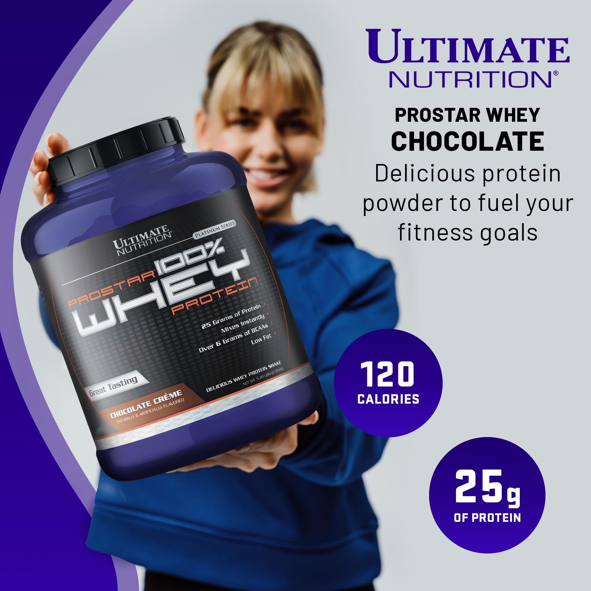 Ultimate Nutrition Prostar Whey Protein Powder Isolate, Chocolate Flavor - Low Carb, High Protein Powder for Muscle Building & Recovery - Low Sodium, Keto Friendly, Fat Free - 5.28 lbs Tub - Perfect for Post-Workout Shakes, Meal Replacement & Healthy Lifestyle