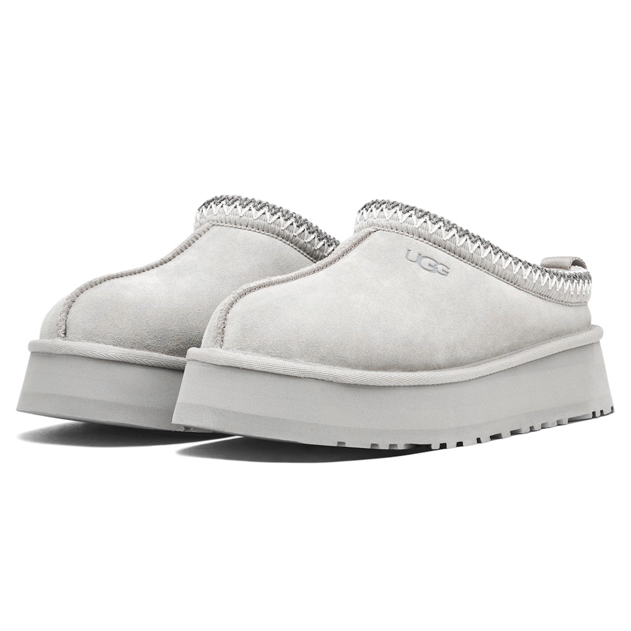 UGG Tazz Platform Slippers for Women - Seal Grey Fuzzy Indoor/Outdoor House Shoes - Cozy Winter & Fall Comfort for Home, Travel & Lounging