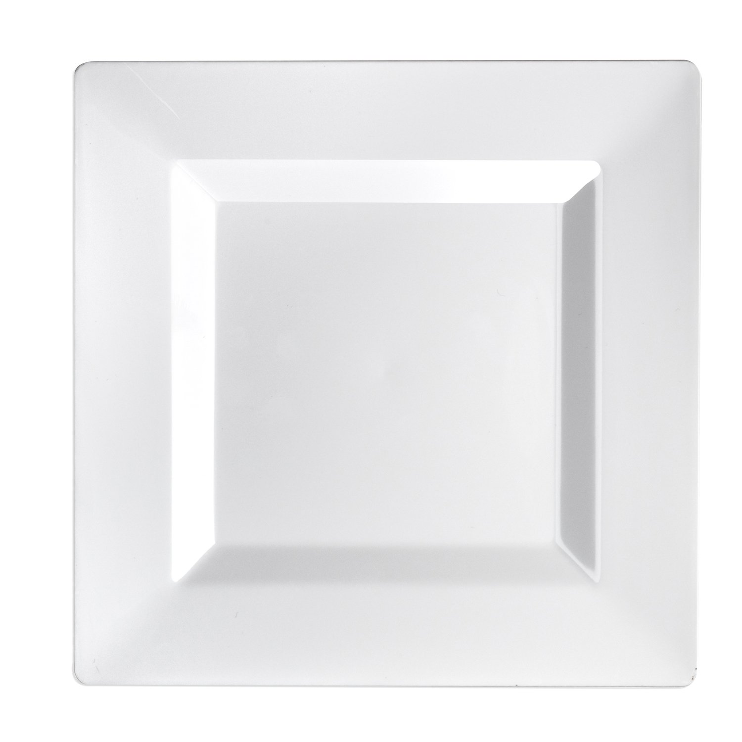 160-Pack Classic White 9.5 Inch Square Party Plates | Durable Disposable Dinnerware for Birthday, Wedding & Holiday Celebrations | Bulk Party Supplies for Events & Gatherings
