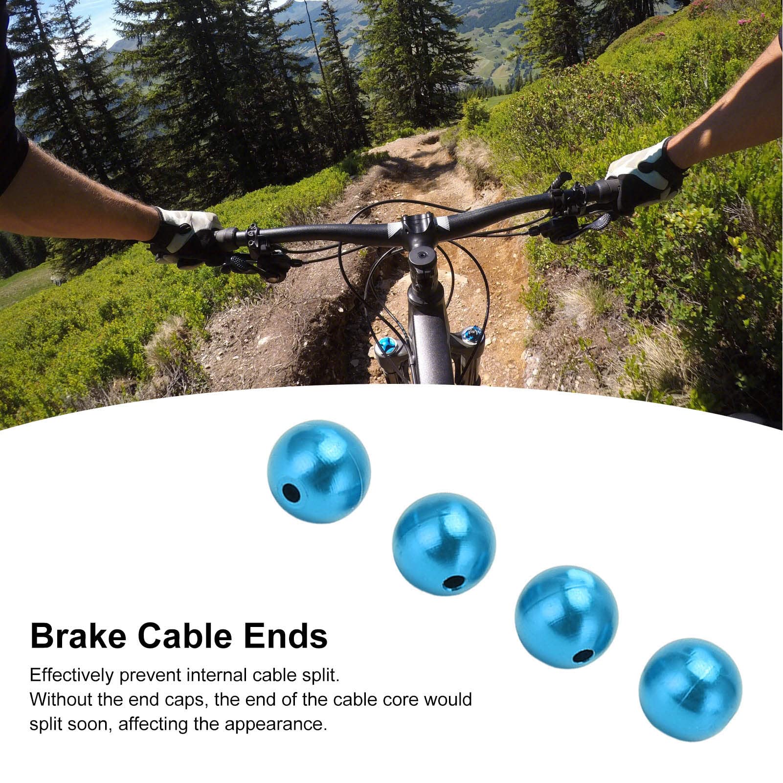 Reusable Bike Cable End Ball Caps - Durable Brake Cable End Crimps for Mountain & Road Bikes | Perfect for Cycling Maintenance & DIY Bike Repairs