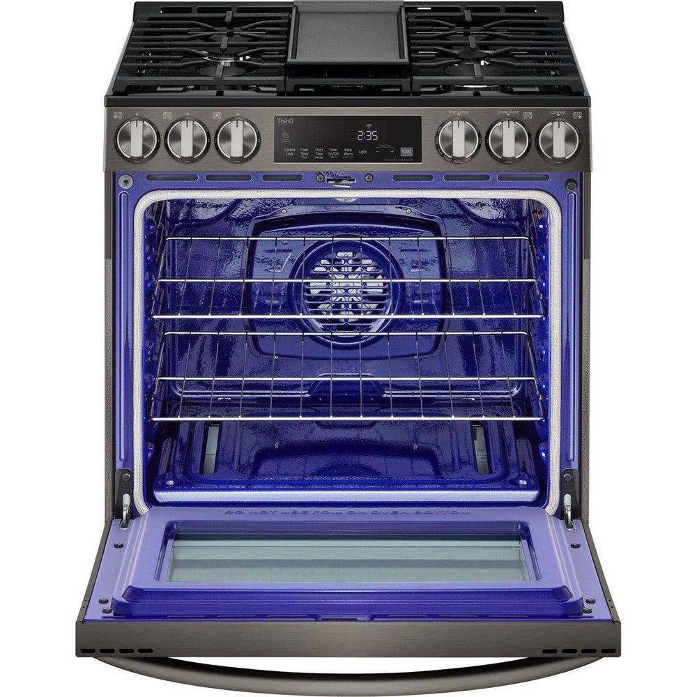 LG LSGL5833D 30-Inch 5.8 Cu Ft Smart Wi-Fi Enabled Gas Slide-In Range with Convection Oven, Air Fryer & EasyClean - Perfect for Modern Kitchens & Family Cooking