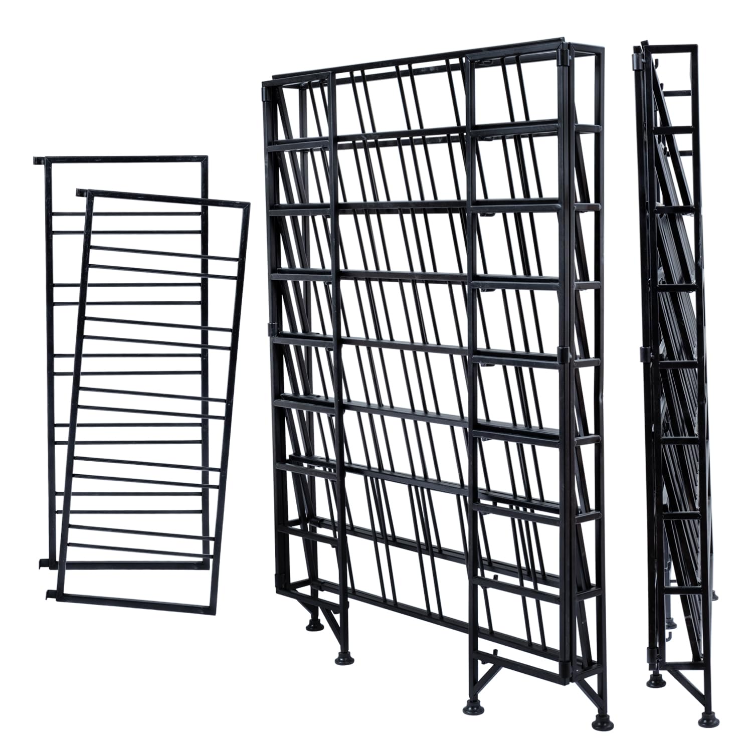 MyGift 9-Tier Black Metal Wine Rack - Freestanding Floor Bottle Storage Shelf Holds 54 Wine Bottles | Perfect for Home Bar, Kitchen, Dining Room & Cellar Organization