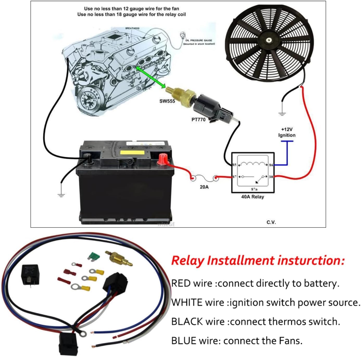 High-Performance Aluminum Radiator for 1994-1996 Chevy Impala, Caprice, Cadillac Fleetwood & Buick Roadmaster 5.7L V8 - 3 Row Core with Electric Fan Shroud & Thermostat Kit - Perfect for Engine Cooling & Performance Upgrades