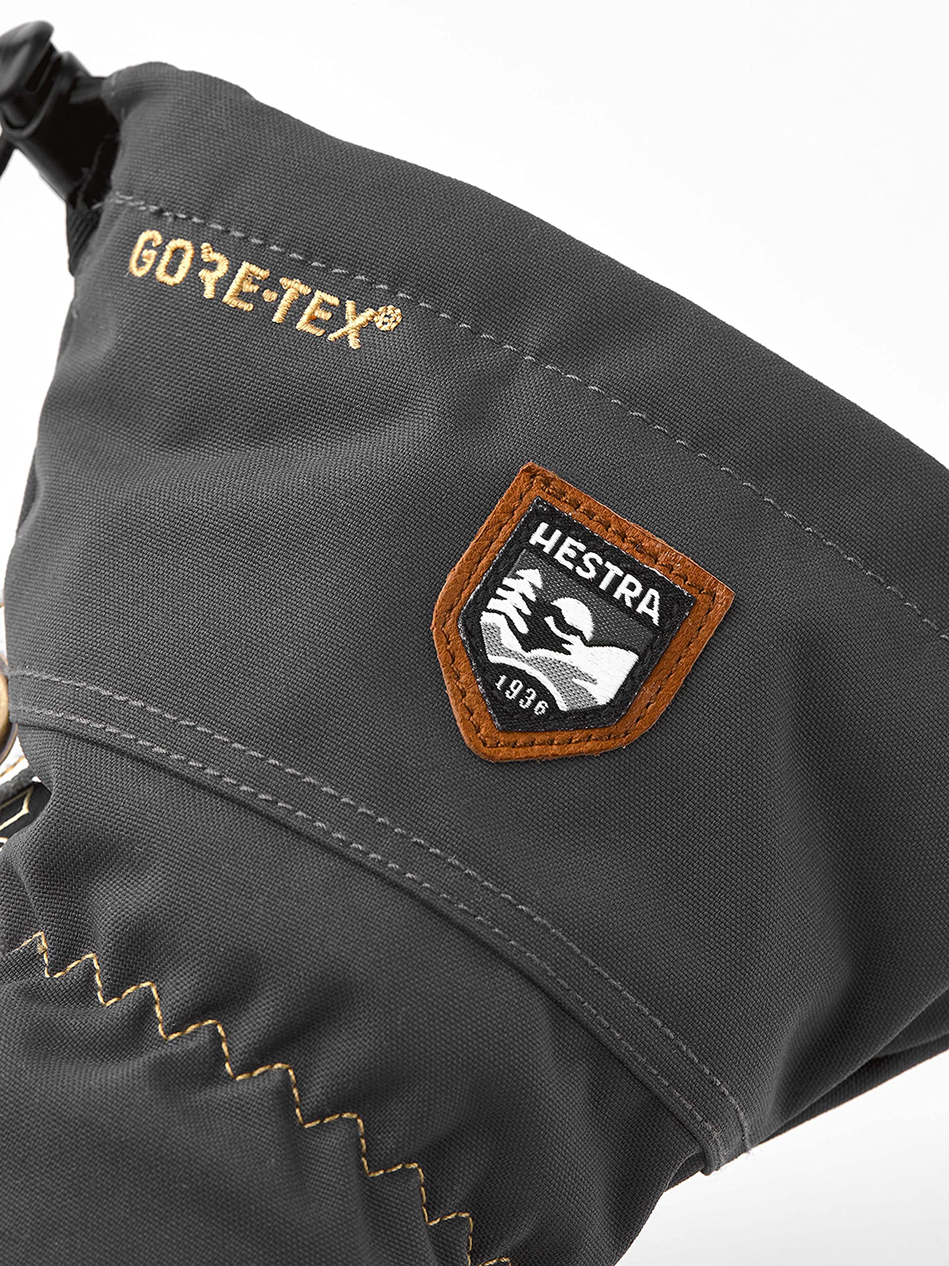 Hestra Waterproof Ski Gloves for Men & Women - Army Leather Gore-Tex Insulated Cold Weather Gloves for Skiing, Snowboarding & Winter Outdoor Activities