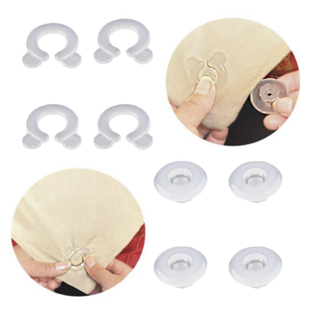 TOPBATHY 4-Piece Adjustable Non-Slip Duvet Cover Holder Set - Secure Bed Sheets & Towels in Place - Perfect for King, Queen & Twin Mattresses - Ideal for Home, Hotel & Airbnb Use