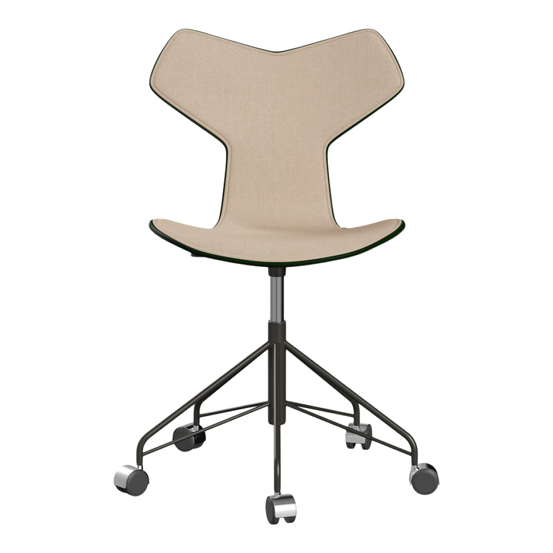 Grand Prix Swivel Chair 3131 - Lacquered Upholstered Office Chair with 360° Rotation - Perfect for Home Office, Conference Rooms & Executive Workspaces