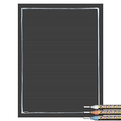 Lined Chalkboard With 3 Pastel Marker Kit