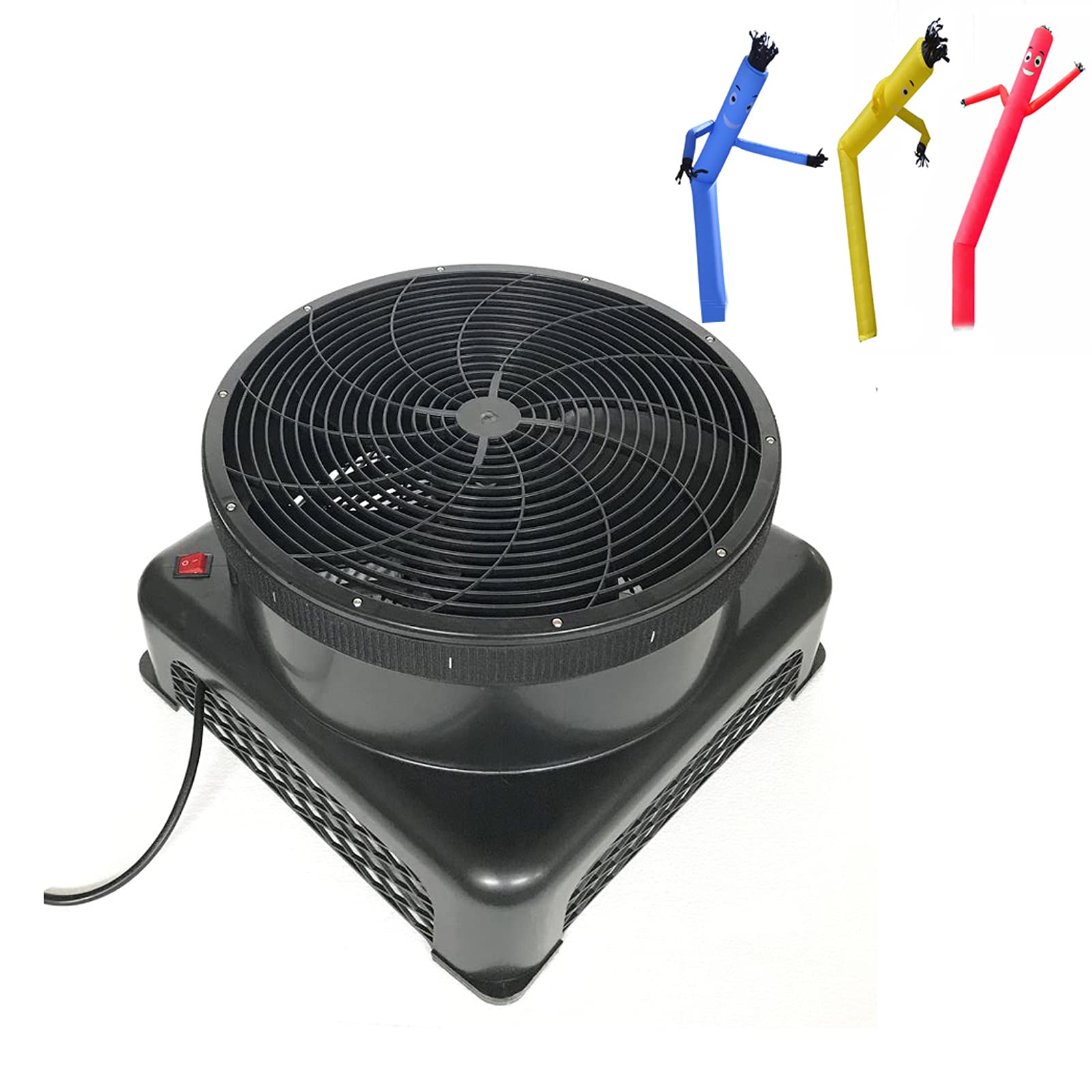 INTSUPERMAI 1HP Inflatable Air Blower Fan - 17.7 Inch Diameter, 20ft Max Height for Dancing Tube Man & Sky Dancers (110V) - Perfect for Advertising, Events, and Outdoor Promotions