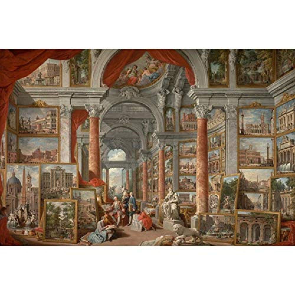 1000-Piece Wooden Landscape Puzzle - Medieval Museum Art for Adults & Kids - Educational Family Board Game & Gift for Home Decor, Party Fun, and Relaxation