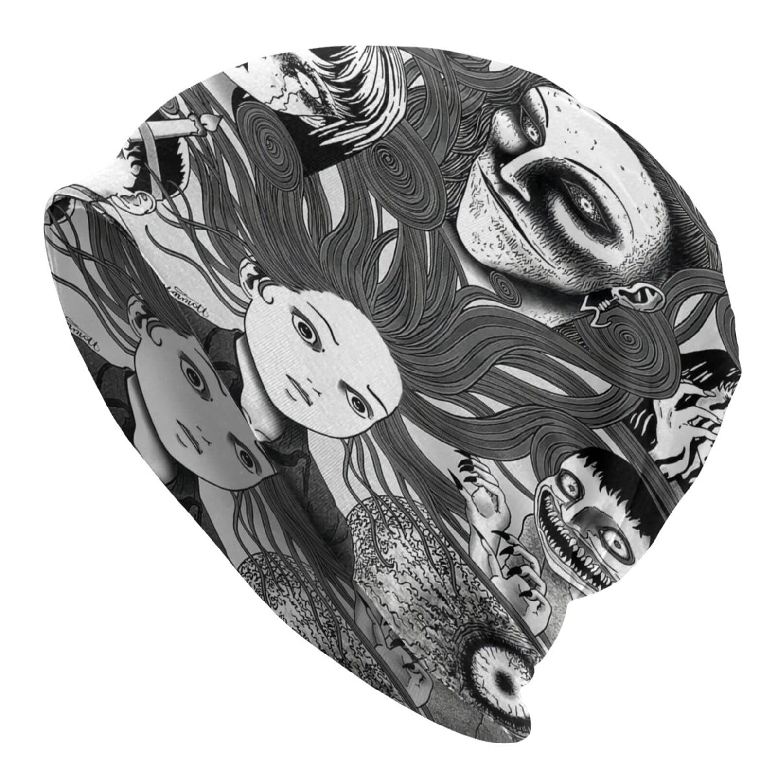 Junji Ito Anime Manga Skull Beanie Hat - Warm Unisex Knit Cap for Men & Women - Perfect for Winter, Skiing & Cosplay