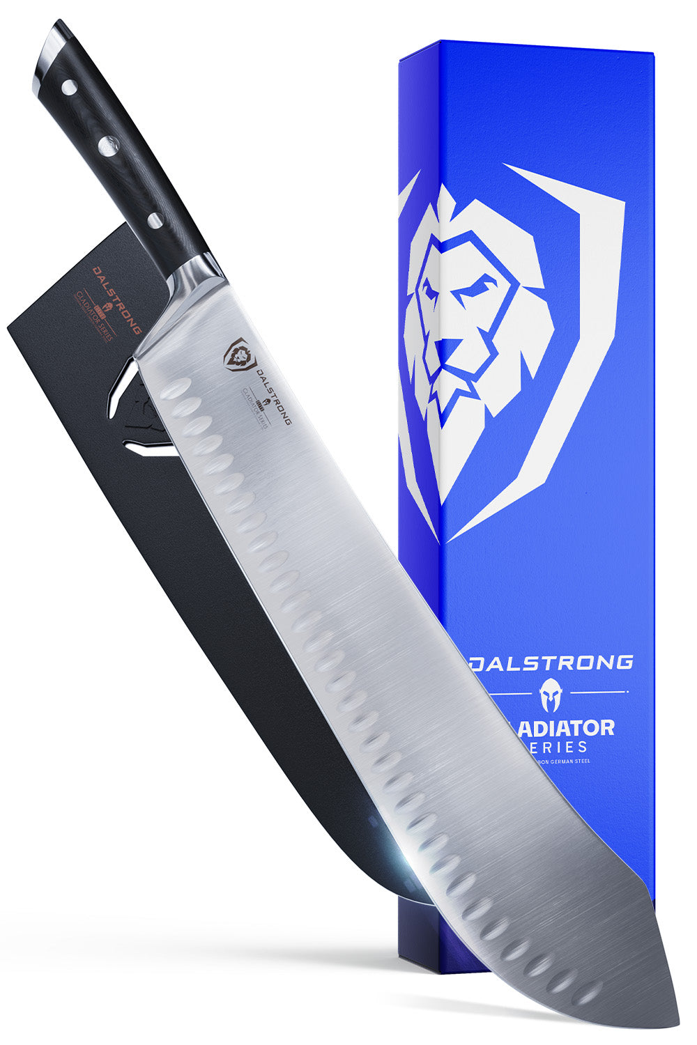 Dalstrong Gladiator Series 14-Inch Extra Long Bull Nose Butcher Knife - Professional Meat Cleaver for Butchers & Chefs - Perfect for Slicing, Chopping & Processing Large Cuts of Meat
