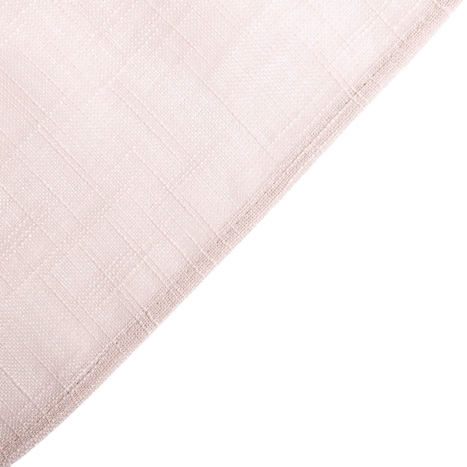 Rose Gold Faux Linen Tablecloth - Wrinkle Resistant Rectangle Table Cover for Kitchen, Restaurant, Indoor & Outdoor Dining - 108 Inch Blush Slubby Textured Weave | Perfect for Dinner Parties, Picnics & Special Events