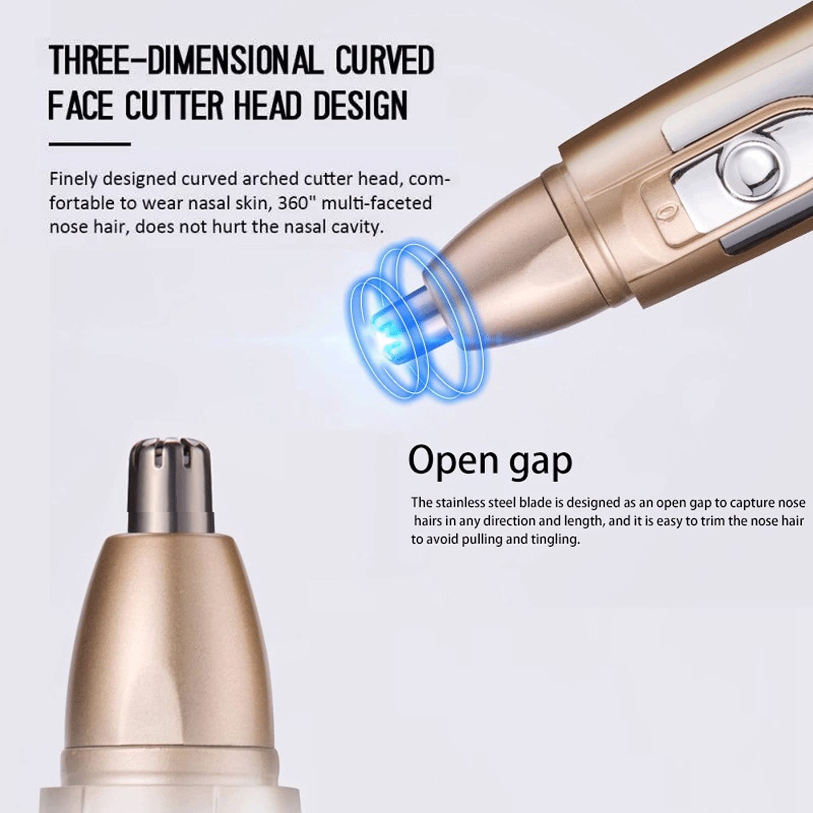 Electric Nose Hair Trimmer for Men - Portable Rechargeable Nose & Ear Hair Clipper with Precision Blades - Perfect for Travel, Grooming & Personal Care