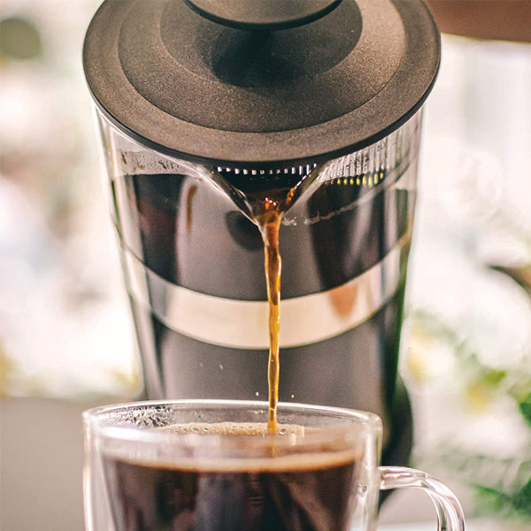 Grosche Zurich French Press Coffee Maker - 34 oz Stainless Steel, Insulated, BPA-Free for Hot & Cold Brew - Perfect for Home, Office, Camping & Travel