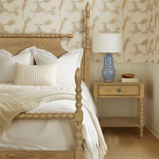 Beckett Bed - Modern Platform Bed Frame with Wooden Slats, Queen Size - Perfect for Bedroom, Guest Room & Dormitory