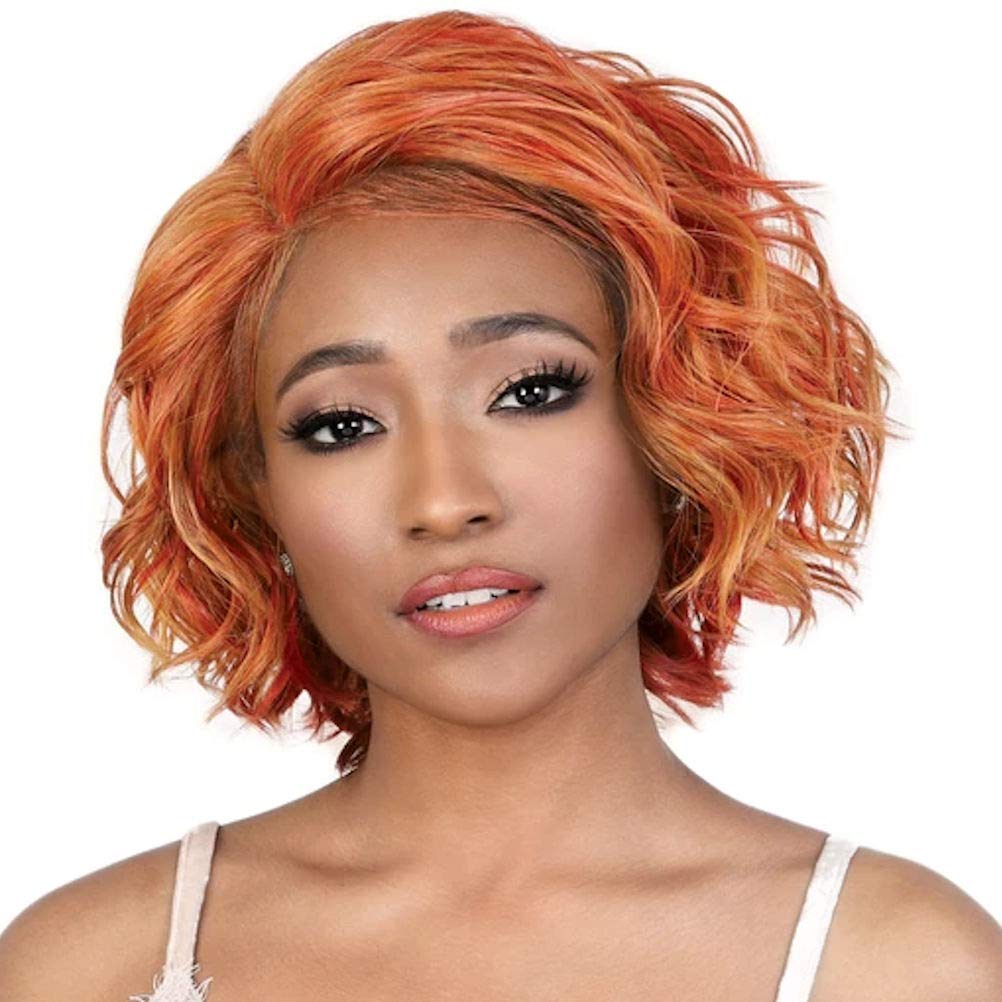 Motown Tress LDP-Glow Heat Resistant Fiber Lace Part Wig in Off Black | Synthetic Hairpiece for Daily Wear & Cosplay
