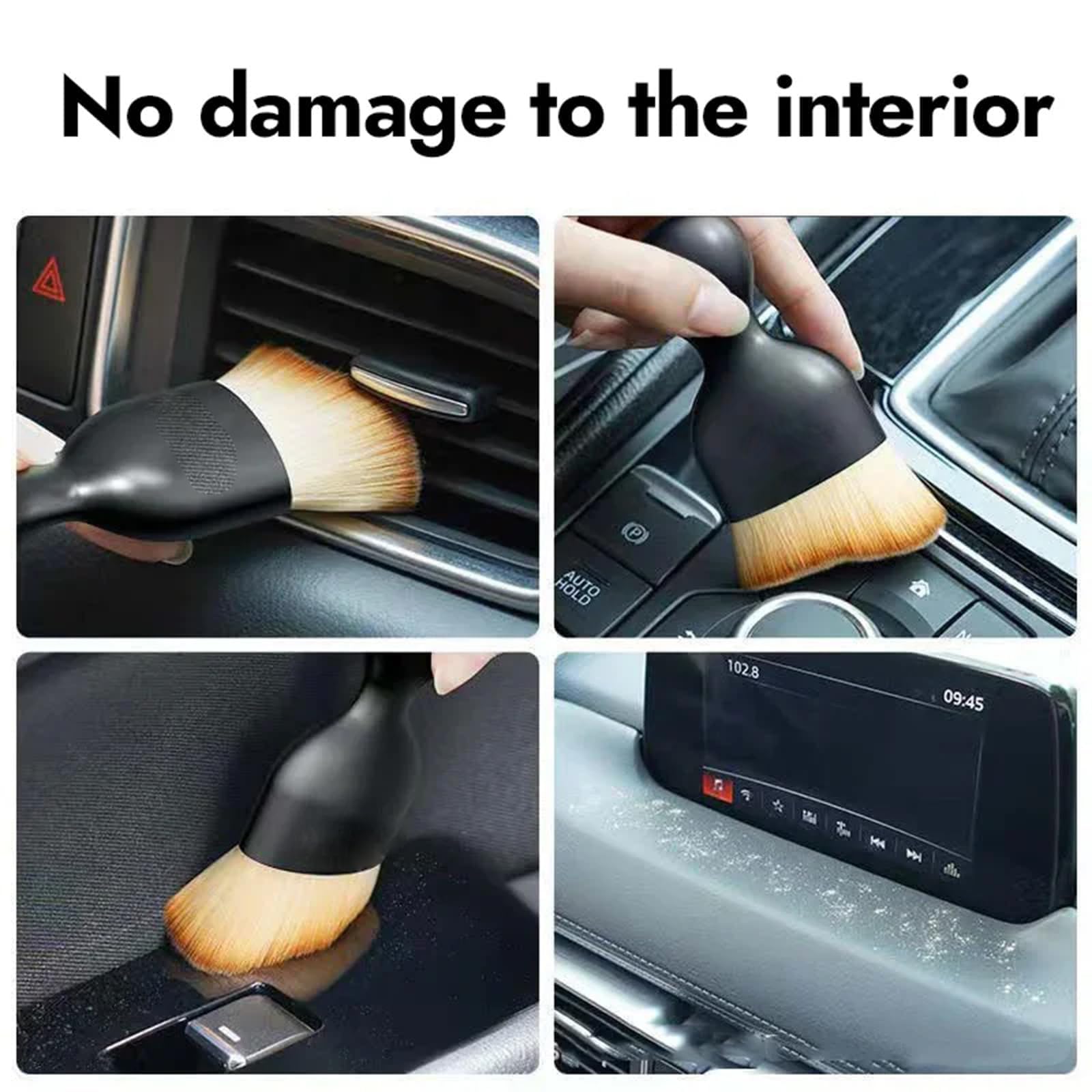 Woobrooch Car Interior Dust Sweeping Soft Brush with Case - Premium Car Cleaning Brush for Dashboard, Leather & Exterior (1pc) - Perfect for Auto Detailing, Home & Office Cleaning