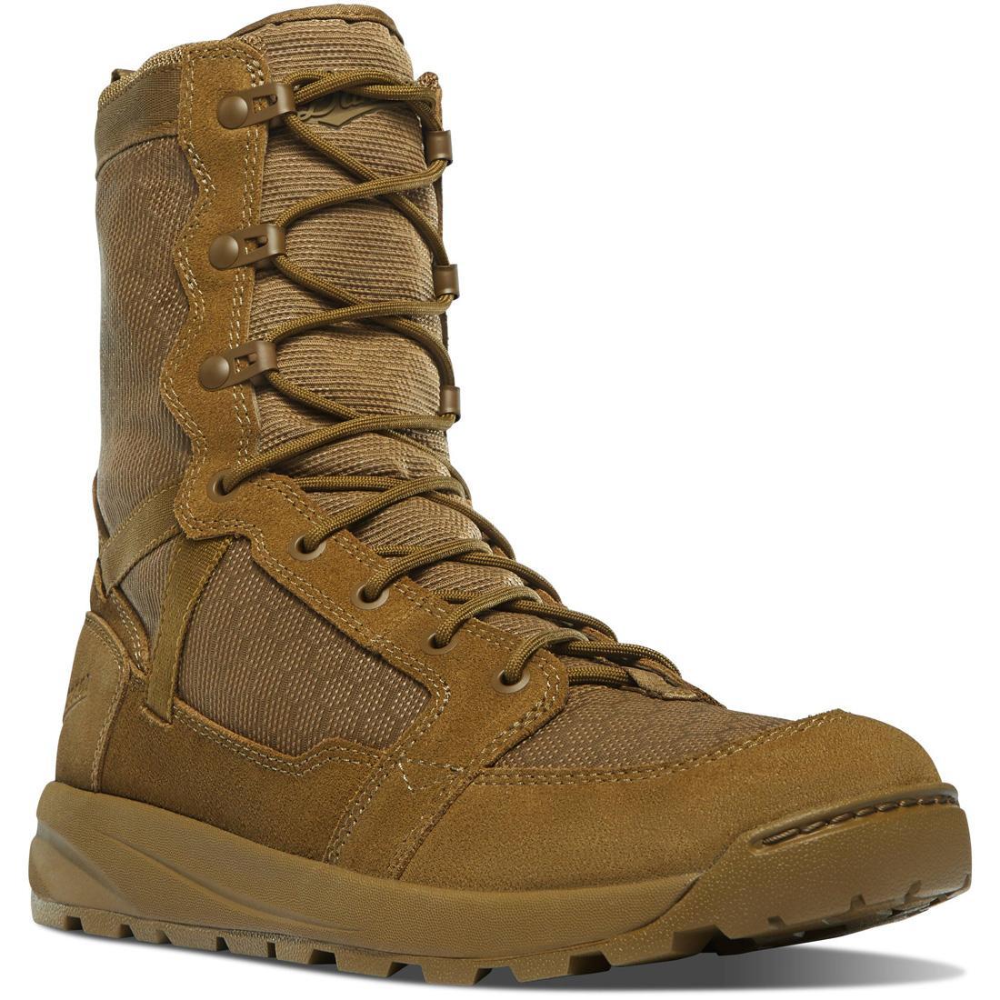 Resurgent Military 8 Hot Tactical Boots - Coyote Brown Combat Boots for Outdoor Hiking, Airsoft & Survival Training