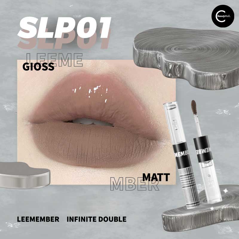 LEEMEMBER Dual Ended Lip Tint - Long Lasting Matte & Glossy Lipstick Set for Day & Night Wear | Perfect for Parties, Dates & Everyday Makeup