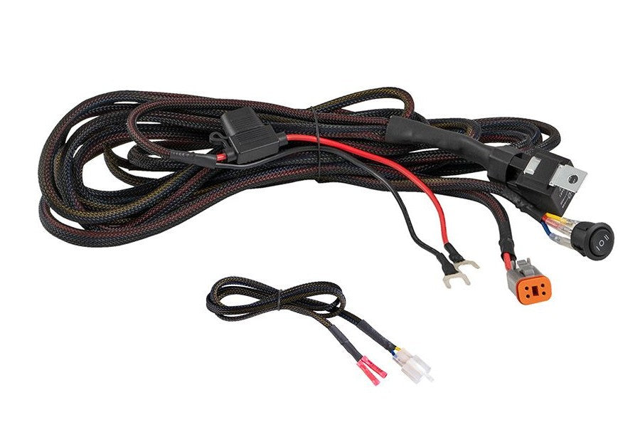 Diode Dynamics Heavy Duty Single Output 4 Pin Wiring Harness for LED Light Bars - Off-Road, Truck, Jeep & Marine Lighting Installation