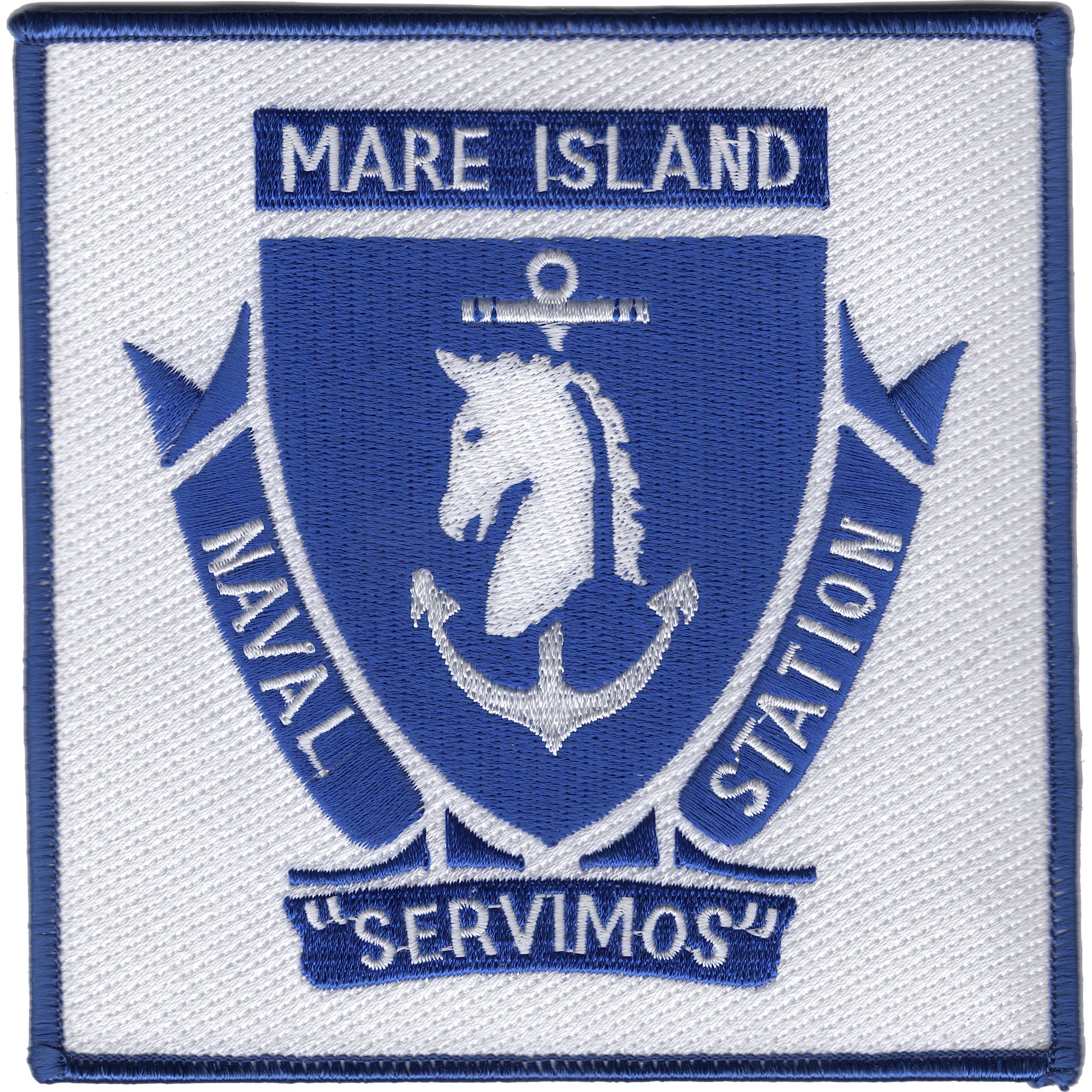 US Navy Naval Station Mare Island 2nd Version Embroidered Patch - Military Collectible, Veteran Gift, DIY Sewing & Iron-On Applique for Jackets, Hats, Bags