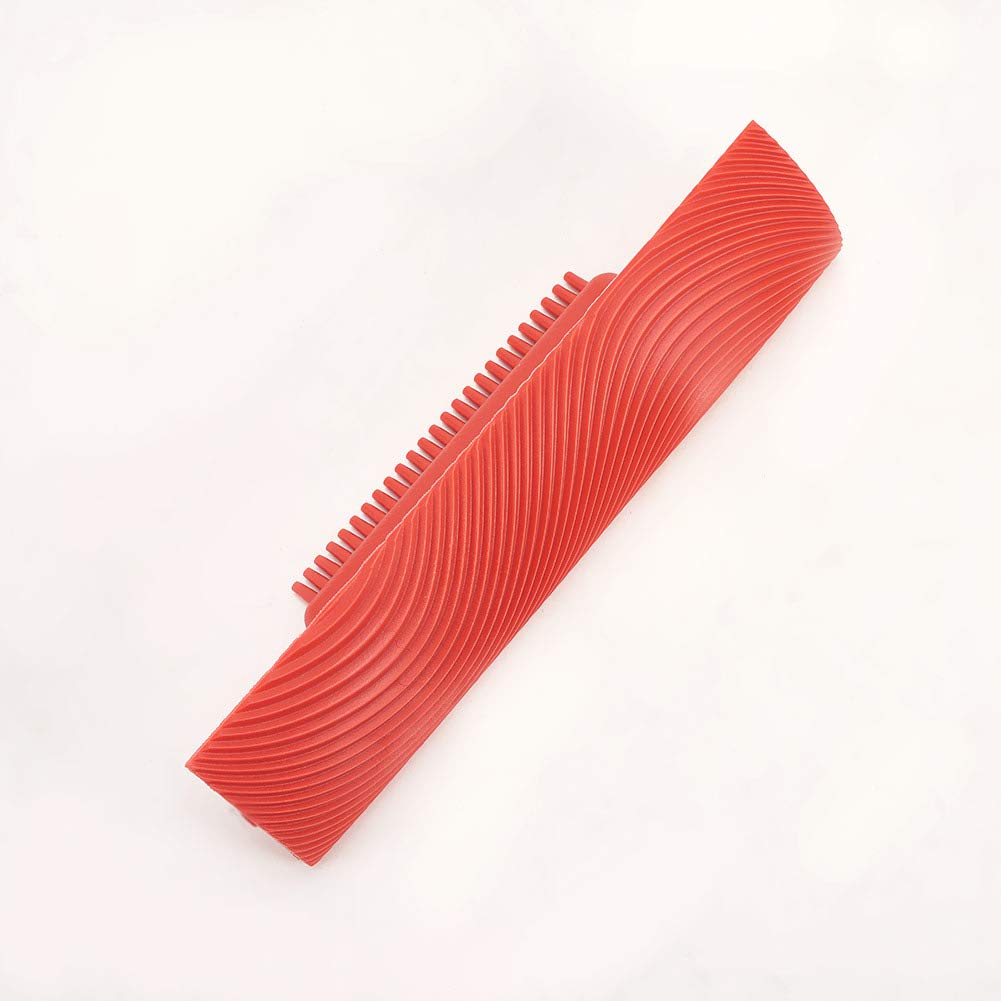 Utoolmart Wood Graining Painting Tool Set - DIY Art Paint Rubber Roller for Wall Decoration & Faux Wood Finish (MS9, Red, 1 Piece) - Perfect for Home Improvement, Furniture Restoration & Creative Craft Projects